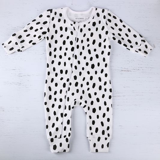 Black Cheetah Zip Bodysuit 0-3 months